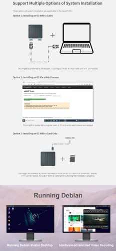 youyeetoo NanoPi R5C Mini Router with Metal Case, RK3568 Development Board, 4GB LPDDR4X 32GB eMMC, 0.8TOPS NPU, Support OpenWrt Docker, Two Ethernet Ports, M.2, HDMI 2.0 (with M.2 Wi-Fi Module)