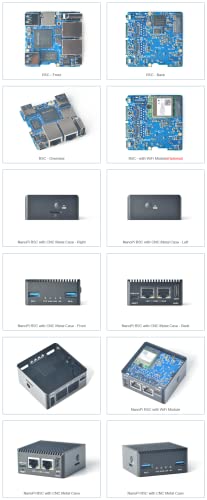 youyeetoo NanoPi R5C Mini Router with Metal Case, RK3568 Development Board, 4GB LPDDR4X 32GB eMMC, 0.8TOPS NPU, Support OpenWrt Docker, Two Ethernet Ports, M.2, HDMI 2.0 (Without M.2 Wi-Fi Module)