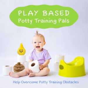 Potty Training with Potty Pals, Quick & Effective Way to Dump The Diaper, Use Fun Activities to Easily Teach Your Toddler The Concept of Potty Training with Cute, Washable Pee & Poop Plush Potty Toys