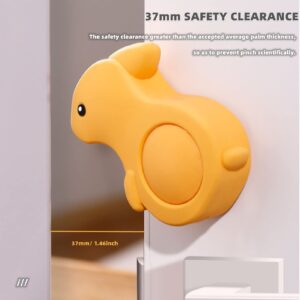 Door Pinch Guards Anti-Pinch Door Stoppers for Children Silicone Rabbit Door Slam Stopper Self Adhesive Rotating Anti-Pinch Child Safety Finger Door Guard,Prevent Little Fingers from Getting Pinched