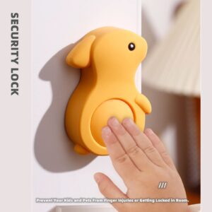 Door Pinch Guards Anti-Pinch Door Stoppers for Children Silicone Rabbit Door Slam Stopper Self Adhesive Rotating Anti-Pinch Child Safety Finger Door Guard,Prevent Little Fingers from Getting Pinched