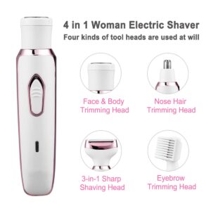 Trimmer for Women Men,Electric Razor Removal for Body Nose Hair Trimmer Face Shavers Eyebrow Legs Armpit Bikini Ball Area Pubic Underarms Razors Set for Full Body Grooming