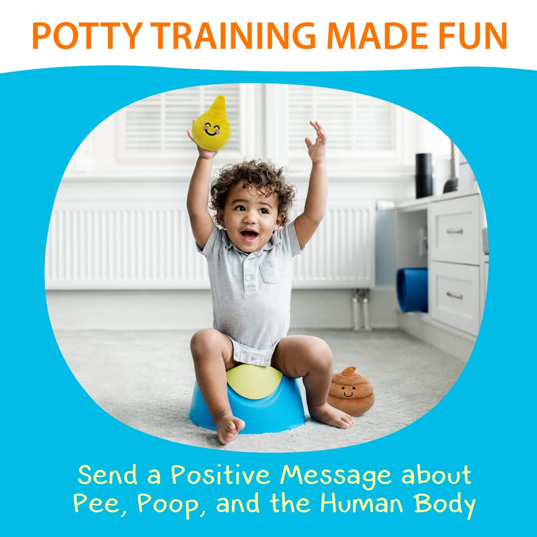 Potty Training with Potty Pals, Quick & Effective Way to Dump The Diaper, Use Fun Activities to Easily Teach Your Toddler The Concept of Potty Training with Cute, Washable Pee & Poop Plush Potty Toys