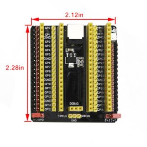 Treedix Compatible with Raspberry Pi PICO Breakout board IO Shield Development Board Prototype Expansion Board with 2.54mm Pin Header