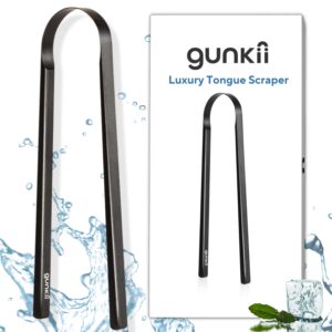 Tongue Scraper, Tongue Cleaner for Adults and Kids, Fights Bad Breath, Metal Tongue Scraper, Great for Oral Care, Oral Hygiene, Ayurveda Tongue Scraper, Hygiene Luxury Black Tongue Scraper. (1 Pack)