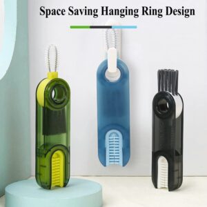 3 in 1 Cup Lid Cleaning Brush Set Multifunctional Bottle Brush Cleaner Tiny Bottle Cup Lid Brush Straw Cleaner Tools Mini Silicone Bottle Cup-Holder Cleaner