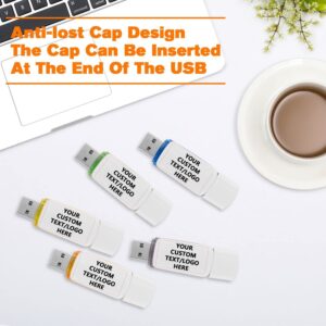 Paintechz Custom USB Flash Drives Bulk 50 Pack, Personalized Thumb Drives with Your Company Logo - Customizable Text - 512MB