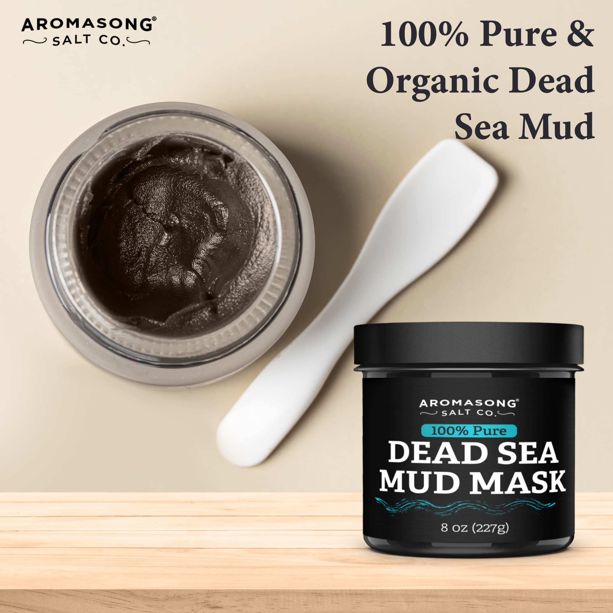 Aromasong 100% Pure Dead Sea Mud Mask for Face - Cleansing Natural Skin Care for Women and Men