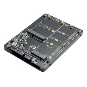 Cablecc Combo M.2 NGFF B-Key & mSATA SSD to SATA 3.0 Adapter Converter Case Enclosure