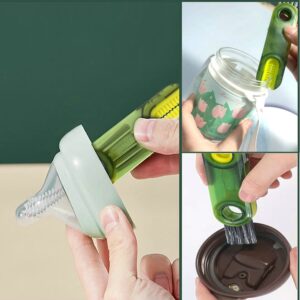 3 in 1 Cup Lid Cleaning Brush Set Multifunctional Bottle Brush Cleaner Tiny Bottle Cup Lid Brush Straw Cleaner Tools Mini Silicone Bottle Cup-Holder Cleaner