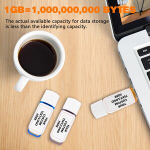 Paintechz Custom USB Flash Drives Bulk 50 Pack, Personalized Thumb Drives with Your Company Logo - Customizable Text - 512MB