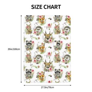 KiuLoam Woodland Wild Nature Animal Print Baby Car Seat Canopy, Nursing Cover for Mom Breastfeeding Scarf, Infant Car Seat Cover/Multiuse Baby Stroller Covers for Babies Boys Girls