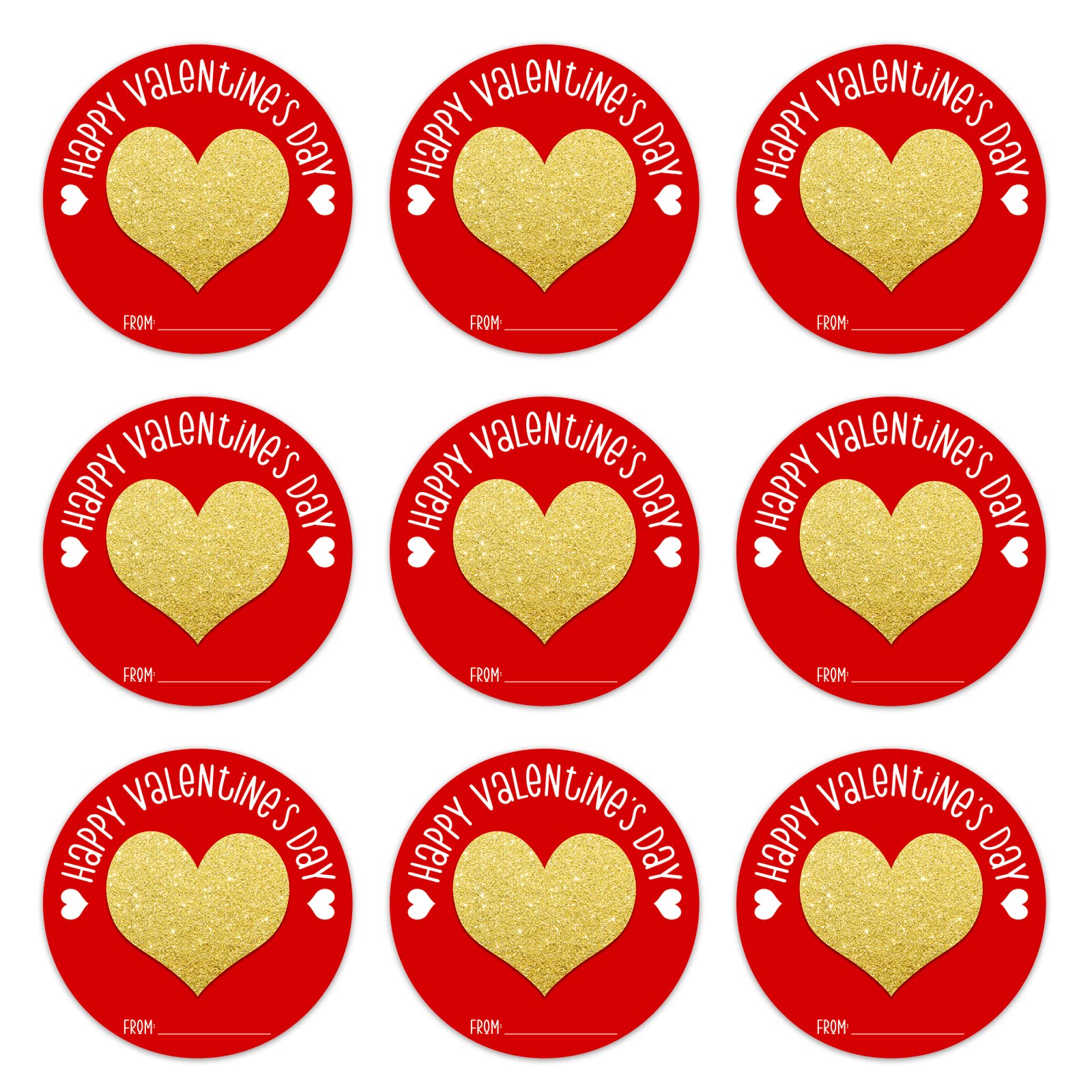 SICOHOME Happy Valentine's Day Stickers Label 36pcs 1.5" Valentine's Day Envelope Seals Labels Stickers Valentine's Day Gift Sticker Party Favor Stickers Envelope Seals Sticker Heart Stickers for Kids