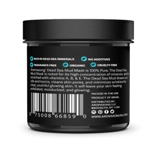 Aromasong 100% Pure Dead Sea Mud Mask for Face - Cleansing Natural Skin Care for Women and Men