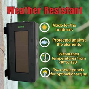 Dakota Alert SBB-4000 Solar Break Beam Driveway Alarm Sensor - Long Range, Outdoor, Weatherproof, Up to 1 Mile Wireless Range - Compatible with Any Dakota Alert 4000 Series Receivers