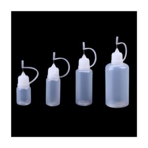 1pcs plastic squeezable tip applicator bottle dropper bottles with needle tip childproof caps for glue,50ml