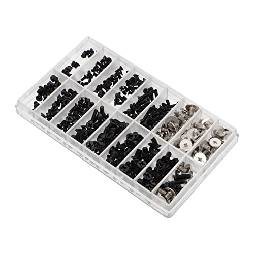 VILLCASE 360 Pcs 1 Small Screw Screws and Nuts Screws Kit Computer Laptop Practical Screws Computer Repair Screws Stainless Steel Screws Anti-rust Screws Countersunk Machine Bolt M2