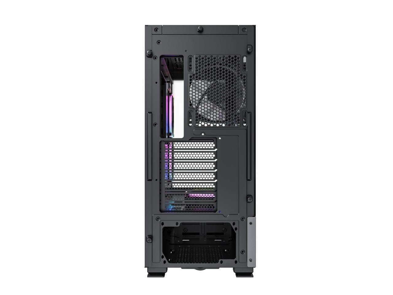 Montech Sky Two, Dual Tempered Glass, 4X PWM ARGB Fans Pre-Installed, ATX Gaming Mid Tower Computer Case, Type C, High Airflow Performance- Black