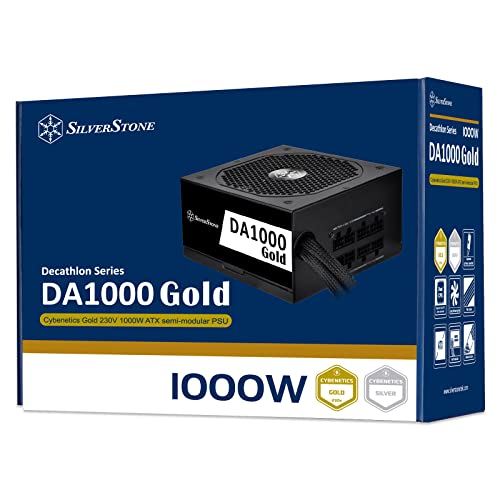 SilverStone Technology Decathlon DA1000 Gold Cybenetics Gold 1000W Semi-Modular ATX Power Supply, SST-DA1000-GH