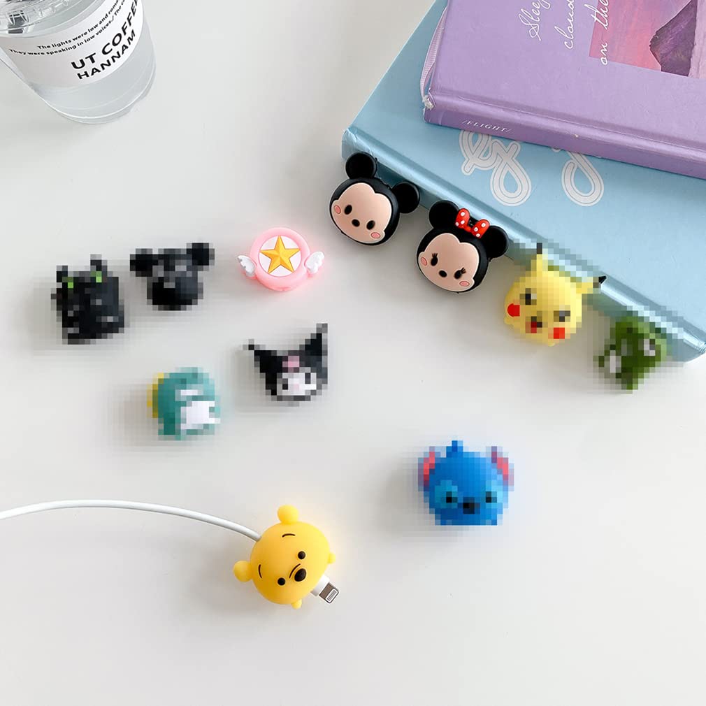 3D Cute Cartoon Designs Protective Case,Cute Cartoon Lightning Cable Protector Cover, for iPhone Charger Cute Case Compatible with Apple 20W USB-C Power Adapter Charger Cable (Melody)