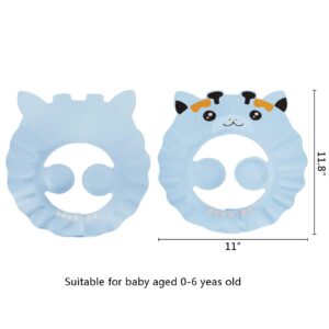 Baby Shower Cap Bathing Protection Adjustable Hair Washing Hat Silicone Bath Head Cap Visor Cap Waterproof Shampoo Cap Soft Bathing Hat for Toddlers Kids Baby 0-6 Years