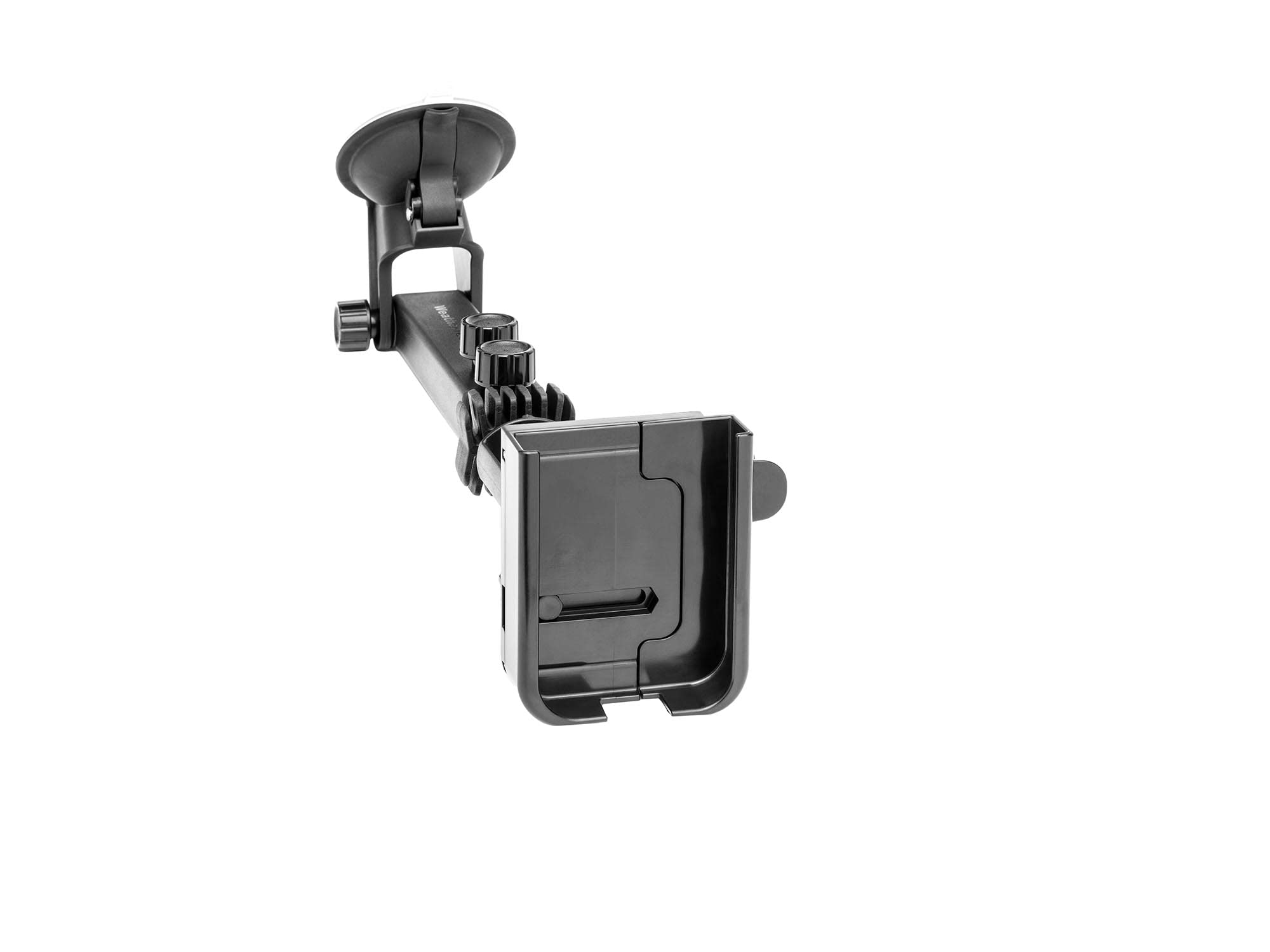 WeatherTech WindshieldFone - Adjustable Windshield/Dashboard Suction Phone Mount, Universal Cell Phone car Holder - Black Plastic Knobs