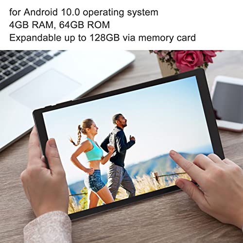 Yoidesu 10 Inch Tablet, for 10.0 Tablet 64GB ROM 4GB RAM Tablets 128GB Expand 5MP Camera Dual SIM IPS Screen Tablet 2.4G/5G Dual Band (US Plug)