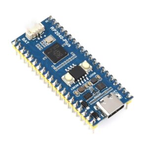 waveshare RP2040-Plus Mini Board with Pre-Soldered Header Pico-Like MCU Board Based on Raspberry Pi RP2040 Chip,Dual-core Arm Cortex M0+ Processor,USB-C Connector,16MB Flash,Higher Current DC-DC Chip