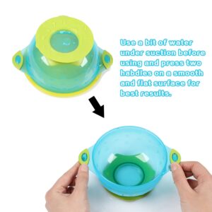 PandaEar Divided Unbreakable Silicone Baby and Toddler Plates & Stay Put Spill Proof Stackable Baby Suction Bowls