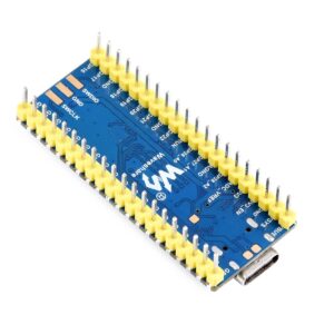 waveshare RP2040-Plus Mini Board with Pre-Soldered Header Pico-Like MCU Board Based on Raspberry Pi RP2040 Chip,Dual-core Arm Cortex M0+ Processor,USB-C Connector,16MB Flash,Higher Current DC-DC Chip