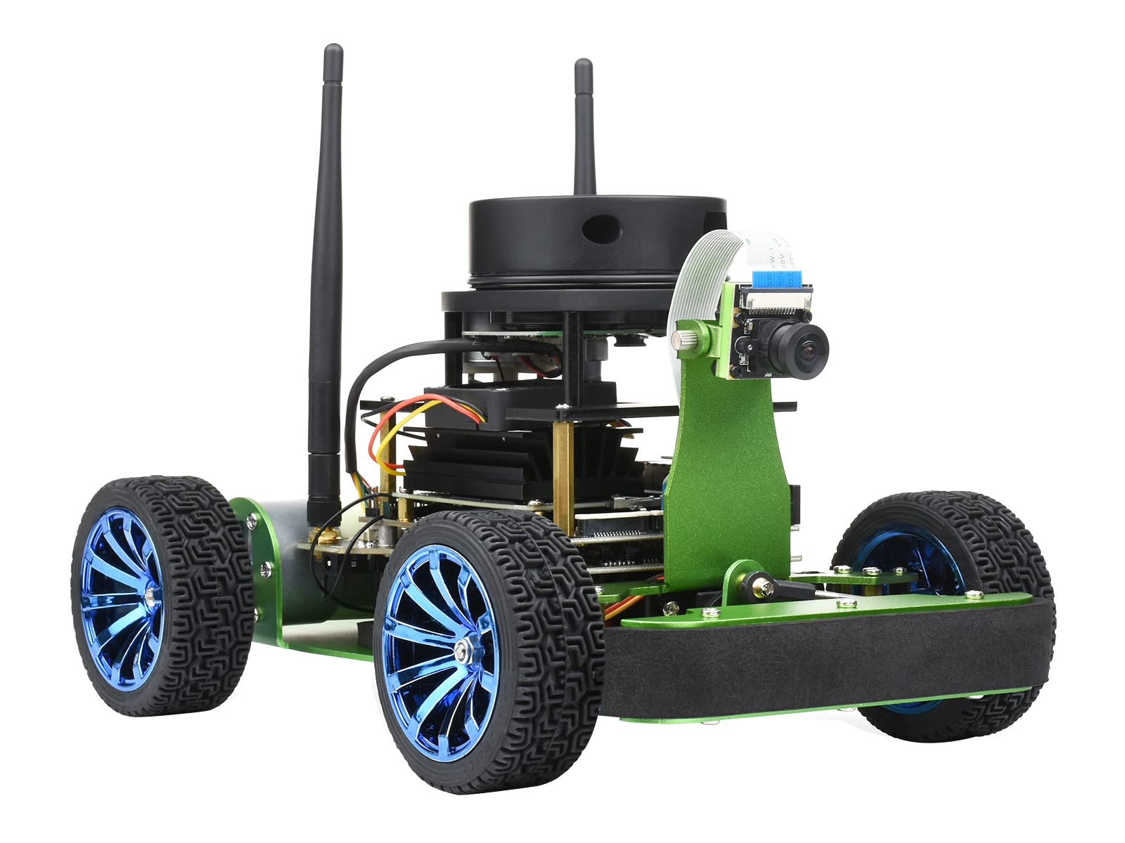 Waveshare JetRacer Professional Version ROS AI Kit, Dual Controllers AI Robot, Lidar Mapping, Vision Processing, Includes Waveshare Jetson Nano Dev Kit 4GB (NOT Support Nano 2GB)