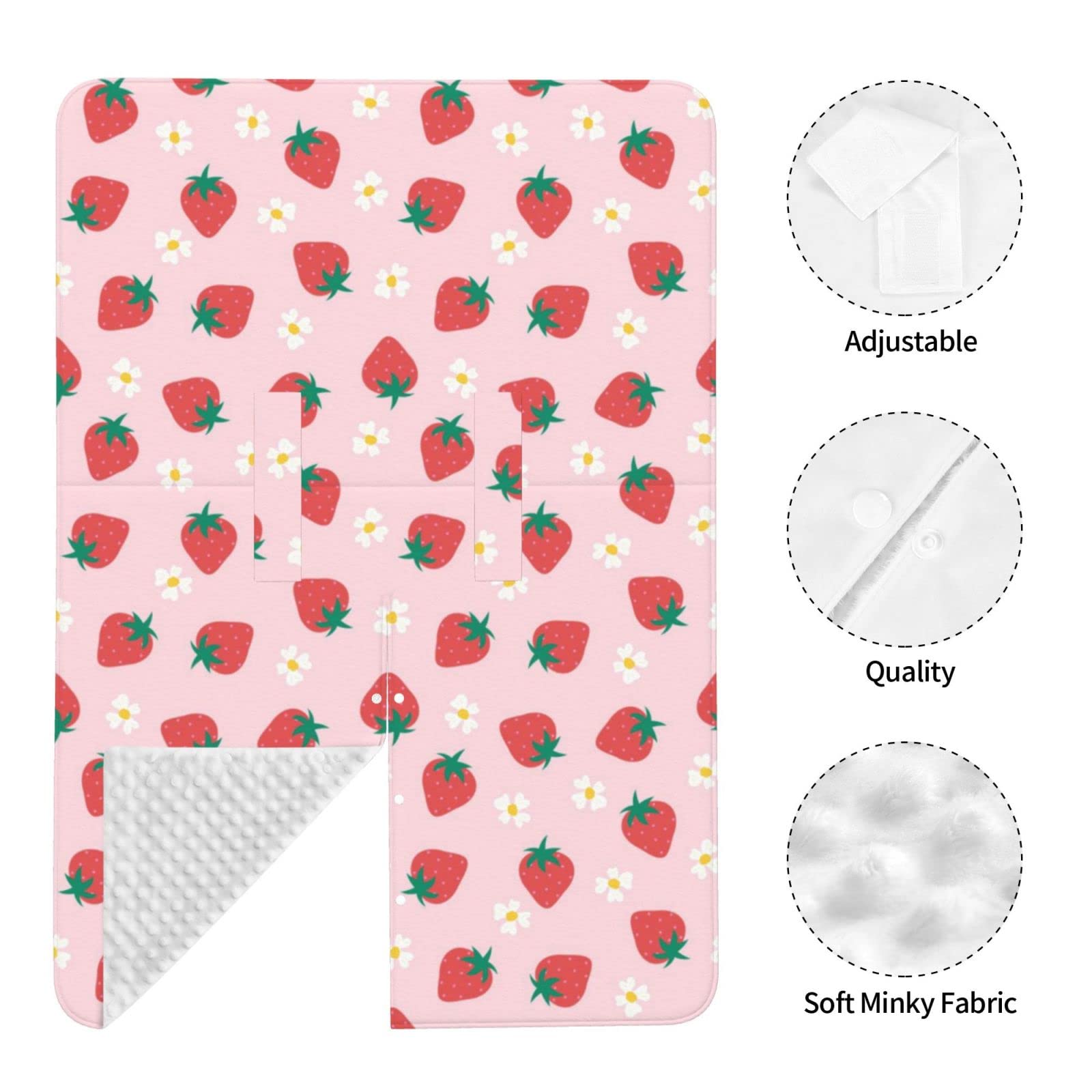 KiuLoam Strawberry Flowers Baby Car Seat Canopy, Nursing Cover for Mom Breastfeeding Scarf, Infant Car Seat Cover/Multiuse Baby Stroller Covers for Babies Boys Girls