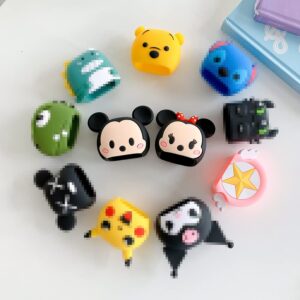 3D Cute Cartoon Designs Protective Case,Cute Cartoon Lightning Cable Protector Cover, for iPhone Charger Cute Case Compatible with Apple 20W USB-C Power Adapter Charger Cable (Melody)