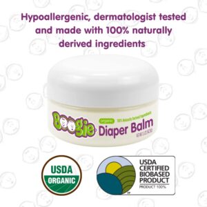 Boogie Diaper Rash Balm for Baby, USDA Certified Organic, Made with Naturally Derived Ingredients, 1.5 oz (Pack of 1)