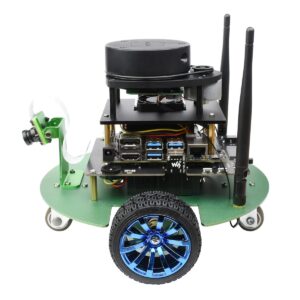 Waveshare JetBot Professional Version ROS AI Kit, Dual Controllers AI Robot, Lidar Mapping, Vision Processing, Includes Waveshare Jetson Nano Dev Kit 4GB (NOT Support Nano 2GB)