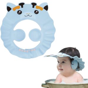 baby shower cap bathing protection adjustable hair washing hat silicone bath head cap visor cap waterproof shampoo cap soft bathing hat for toddlers kids baby 0-6 years