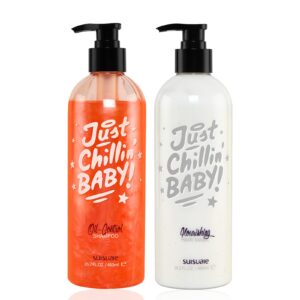 Clarifying Shampoo and Conditioner Set for Greasy Hair, Build Up, and Dry Ends - 32.4 Fl Oz