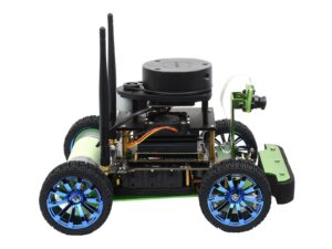 waveshare jetracer professional version ros ai kit, dual controllers ai robot, lidar mapping, vision processing, includes waveshare jetson nano dev kit 4gb (not support nano 2gb)