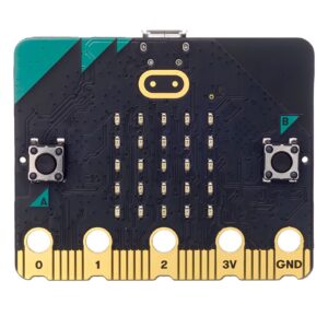 BBC Micro:bit V2 Board for Coding and Programming, Educational DIY Mini-Computer Programmable Processor Board Kit with Speaker, Microphone & Touch Sensor - Board Only