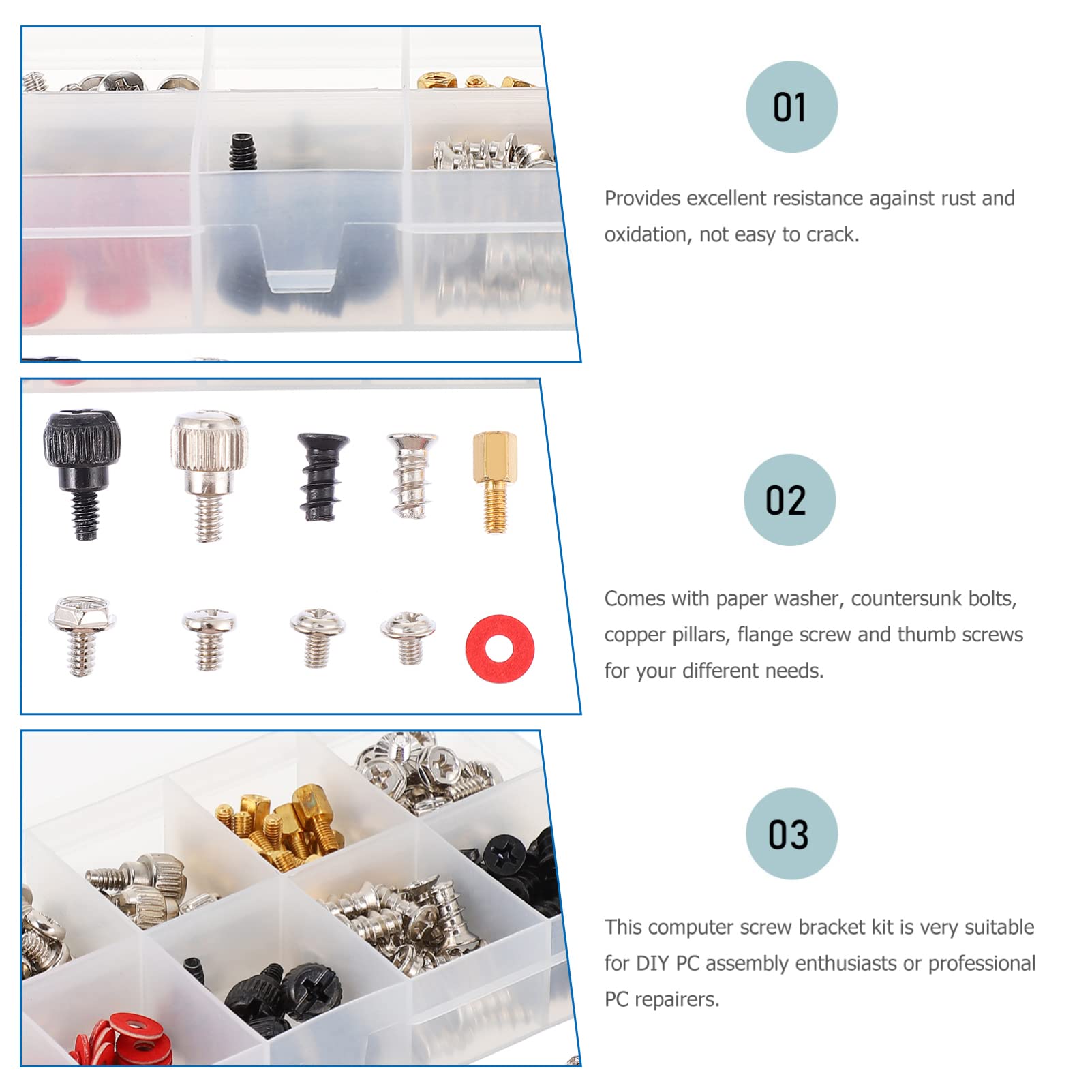 1 Set Screw Set Electronic Screws Wear-resistant Screws Reusable Screws Computer Repair Fittings Screws for Computer Repairing Computer Repair Screws Paper Washer Copper Pillar