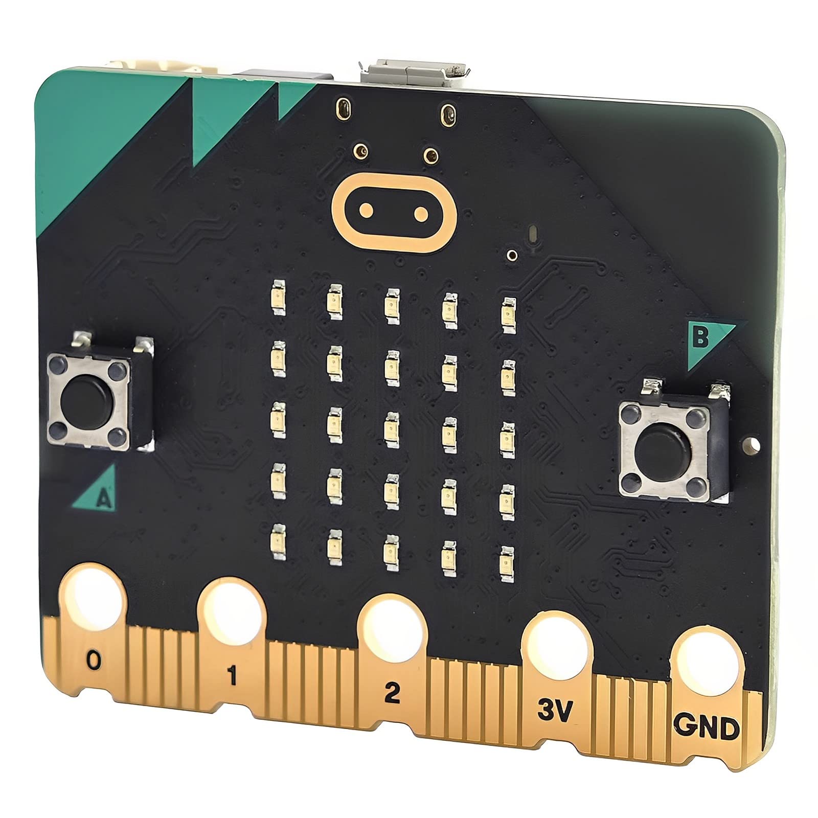 BBC Micro:bit V2 Board for Coding and Programming, Educational DIY Mini-Computer Programmable Processor Board Kit with Speaker, Microphone & Touch Sensor - Board Only