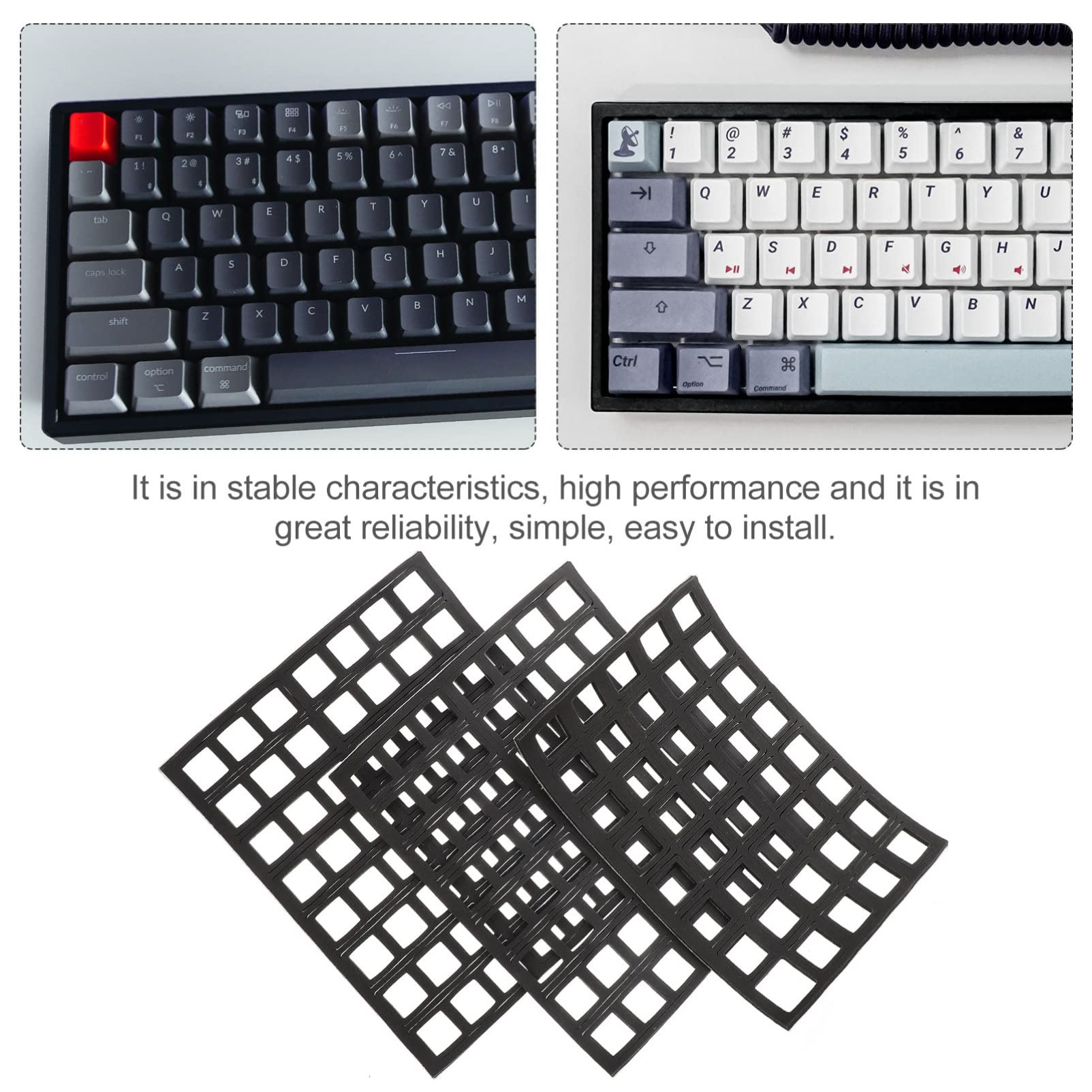 KOMBIUDA Positioning Board Sticker 1 Set Noise-Absorbing Cotton Computer Keyboard Pad Mechanical Keyboard Foams Film Foams Keyboard Pad Computer Korean Sponge Sticker Shockproof