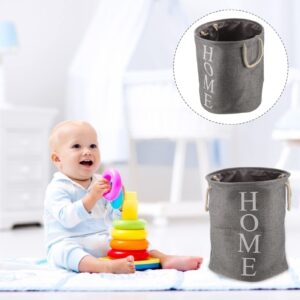 Abaodam 1pc Storage Hamper Space- Bedroom Container Rope Nursery Foldable Folding Handle Letter Washing Clothing Kids Cylinder Fabric Linen Bucket Saving Multipurpose Home with Bin