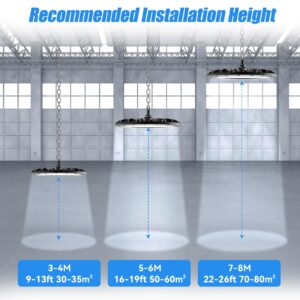 loyal 6 Packs 200W UFO LED High Bay Light, 20000LM LED High Bay Shop Light, 6000K Daylight LED Bay Light with 1.2M Cable US Plug, Commercial High Bay Lighting for Warehouse Workshop Garage Factory