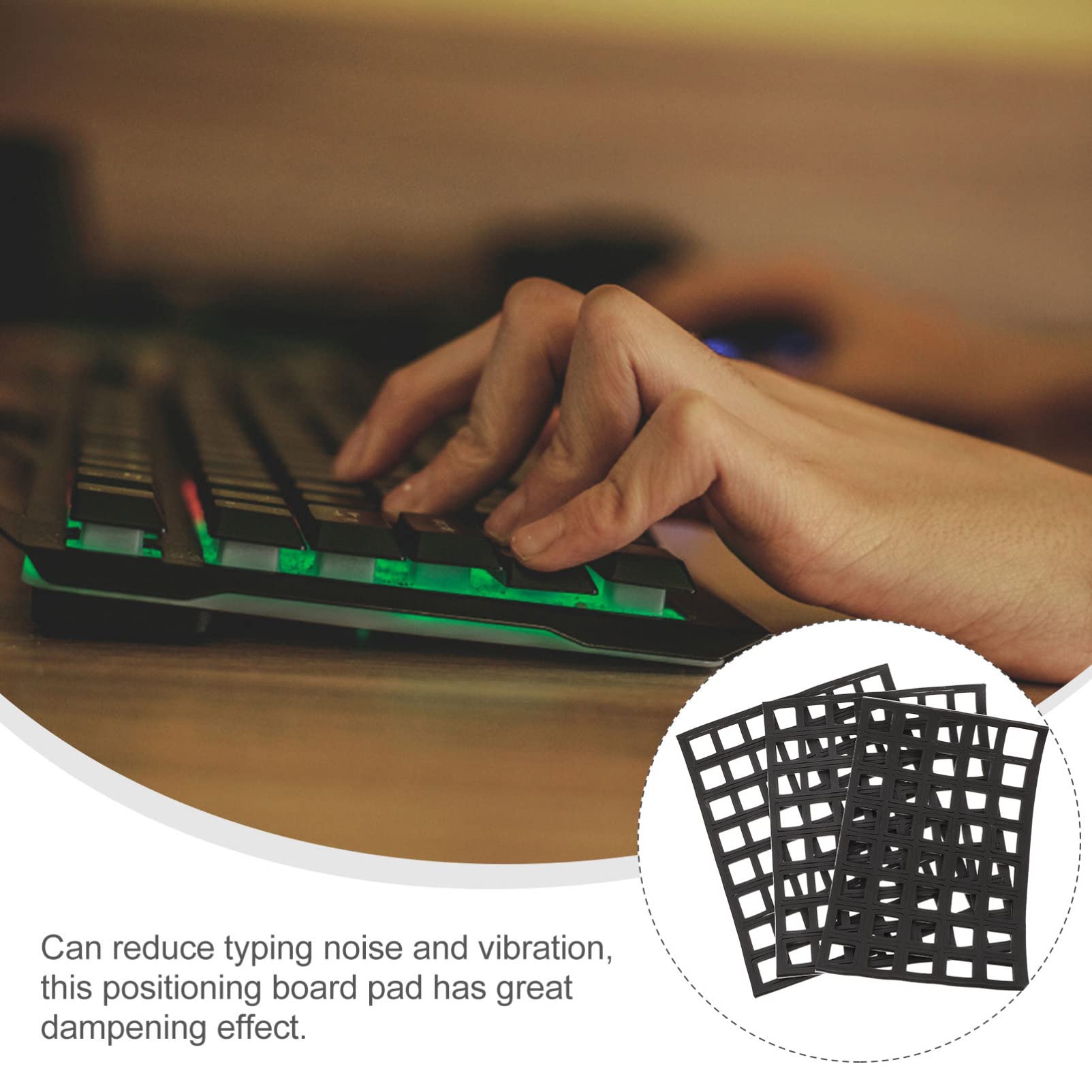 KOMBIUDA Positioning Board Sticker 1 Set Noise-Absorbing Cotton Computer Keyboard Pad Mechanical Keyboard Foams Film Foams Keyboard Pad Computer Korean Sponge Sticker Shockproof