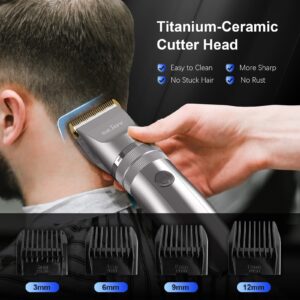 Sejoy Hair Clippers for Men, Cordless Hair Trimmer Zero Gapped Clippers for Men Women Kids Barbers Kit for Household Rechargeable