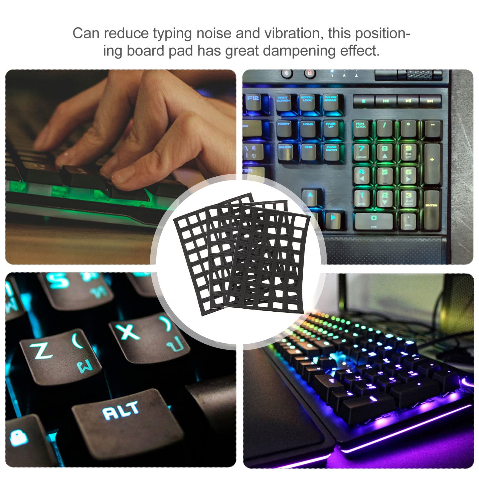 KOMBIUDA Positioning Board Sticker 1 Set Noise-Absorbing Cotton Computer Keyboard Pad Mechanical Keyboard Foams Film Foams Keyboard Pad Computer Korean Sponge Sticker Shockproof