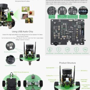 Waveshare JetBot Professional Version ROS AI Kit, Dual Controllers AI Robot, Lidar Mapping, Vision Processing, Includes Waveshare Jetson Nano Dev Kit 4GB (NOT Support Nano 2GB)