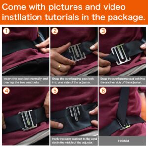 Car Seat Belt Clip Seat Belt Adjuster Buckle Comfortable Universal Shoulder Neck Seatbelt Lock Positioner Latch for Adults, Kids, Pregnant, Fat Man 2Pack Silver TXZWJZ