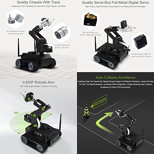 Waveshare JETANK AI Kit, AI Tracked Mobile Robot, AI Vision Robot, Includes Waveshare Jetson Nano Dev Kit 4GB (NOT Support Nano 2GB)